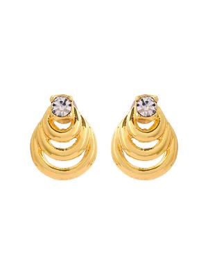 gold metal studs earring - 17542890 - Standard Image - 2