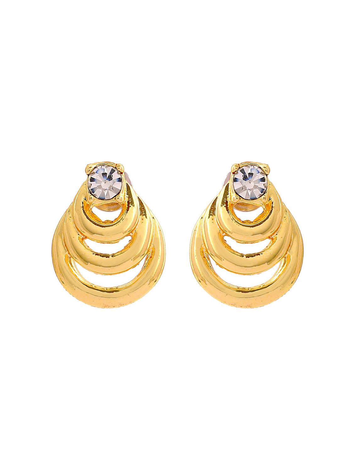 gold metal studs earring - 17542890 - Zoom Image - 2