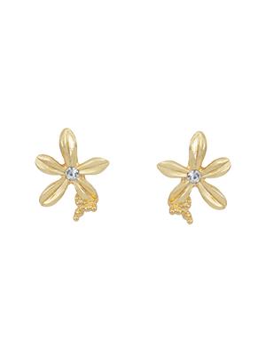 gold metal studs earring - 17542892 - Standard Image - 3