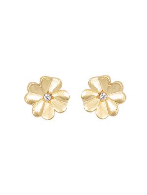 gold metal studs earring - 17542894 - Standard Image - 3