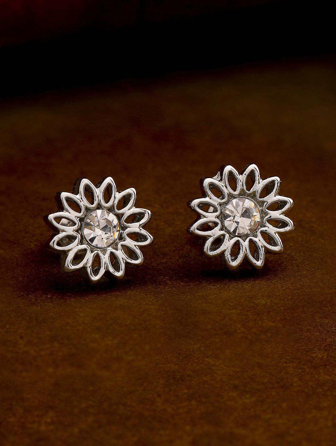 silver metal studs earring - 17542895 - Zoom Image - 1