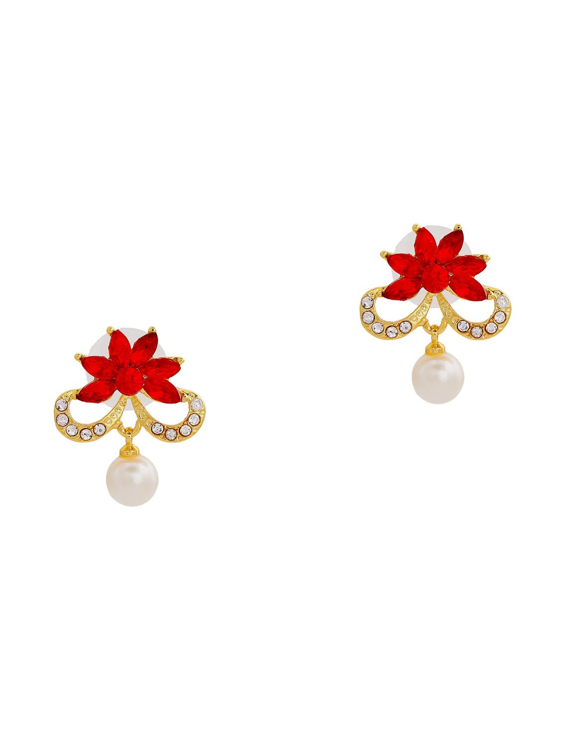 red metal studs earring - 17542900 - Zoom Image - 2