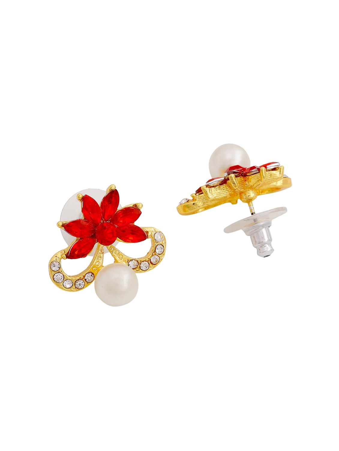 red metal studs earring - 17542900 - Zoom Image - 4