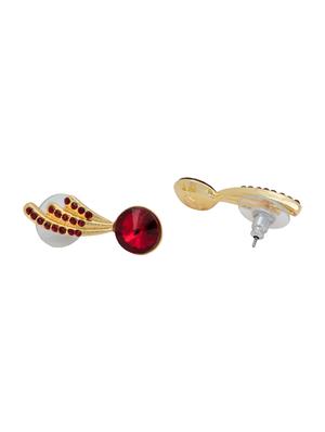 red metal studs earring - 17542904 - Standard Image - 3