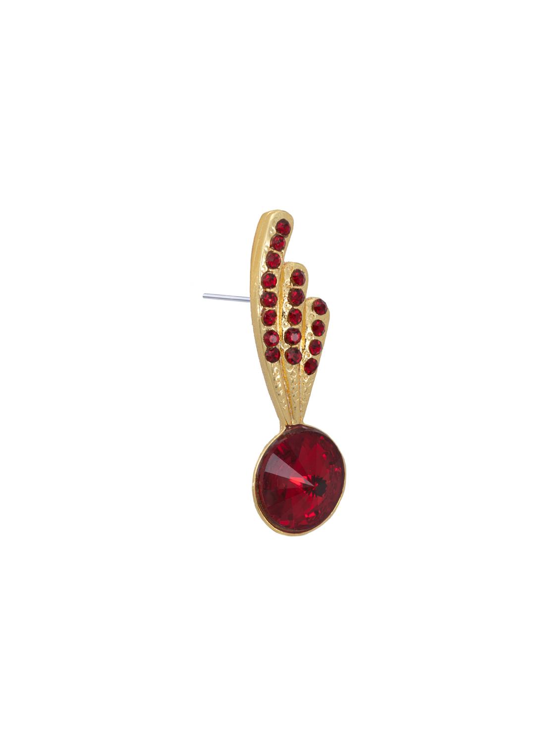 red metal studs earring - 17542904 - Zoom Image - 4