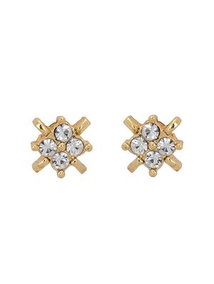gold metal studs earring - 17542905 - Standard Image - 2