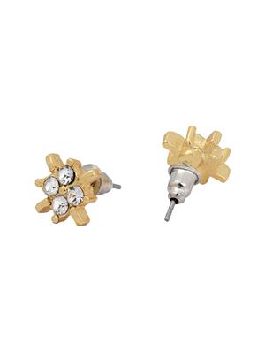 gold metal studs earring - 17542905 - Standard Image - 4
