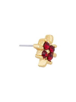 red metal studs earring - 17542906 - Standard Image - 4
