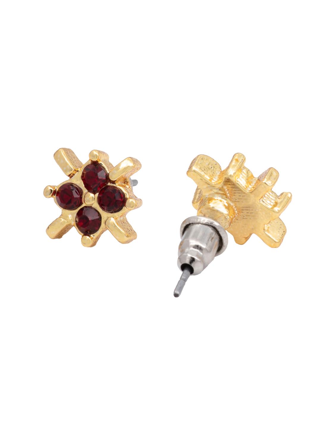 red metal studs earring - 17542906 - Zoom Image - 2