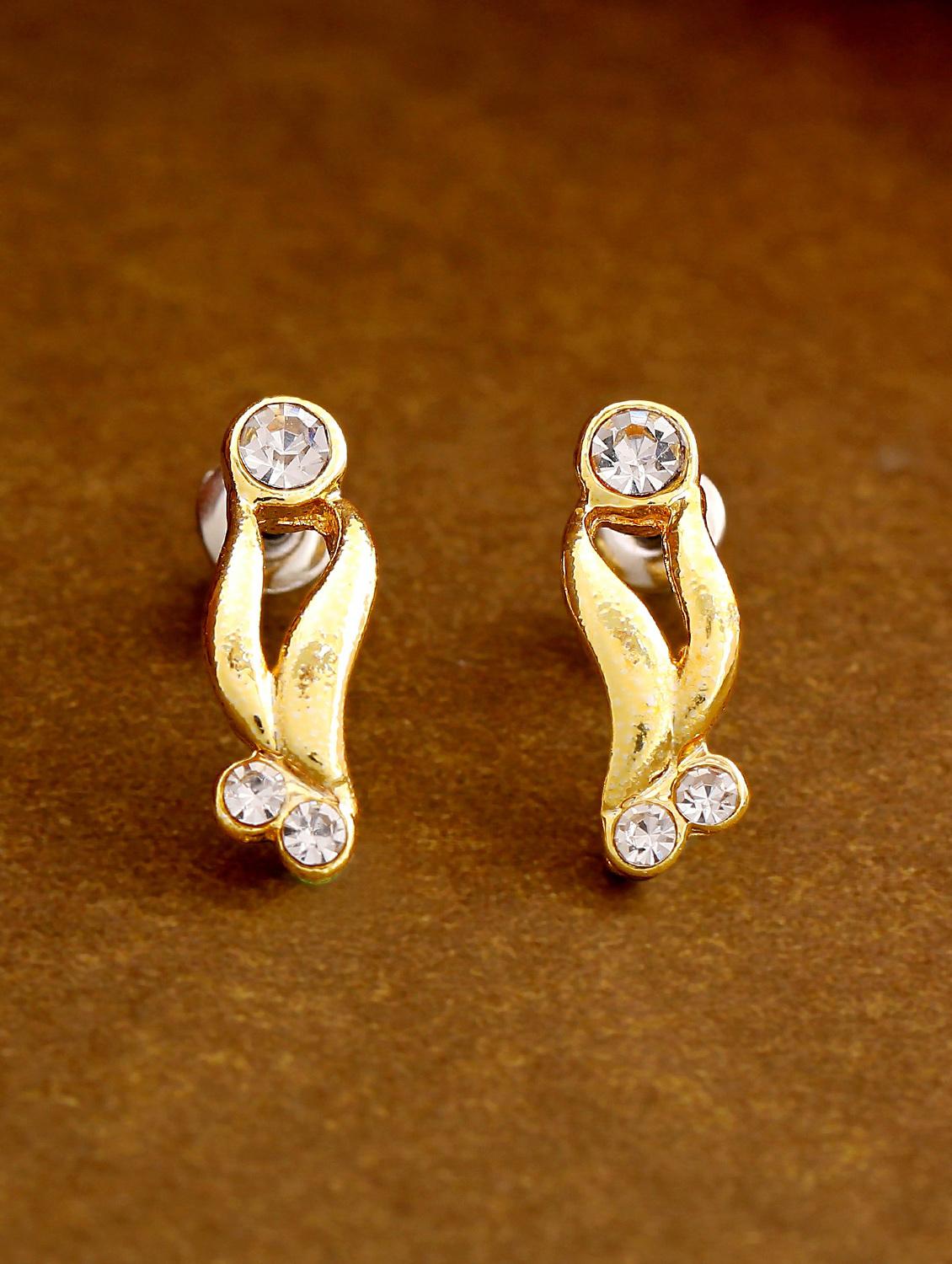 gold metal studs earring - 17542907 - Zoom Image - 1