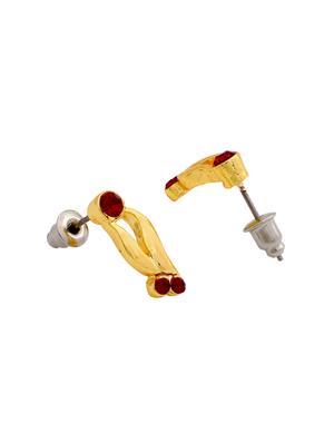 red metal studs earring - 17542908 - Standard Image - 4