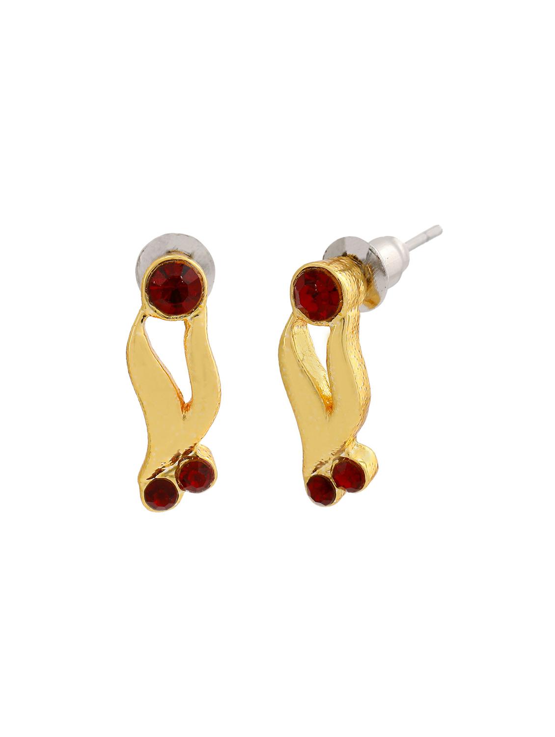 red metal studs earring - 17542908 - Zoom Image - 2