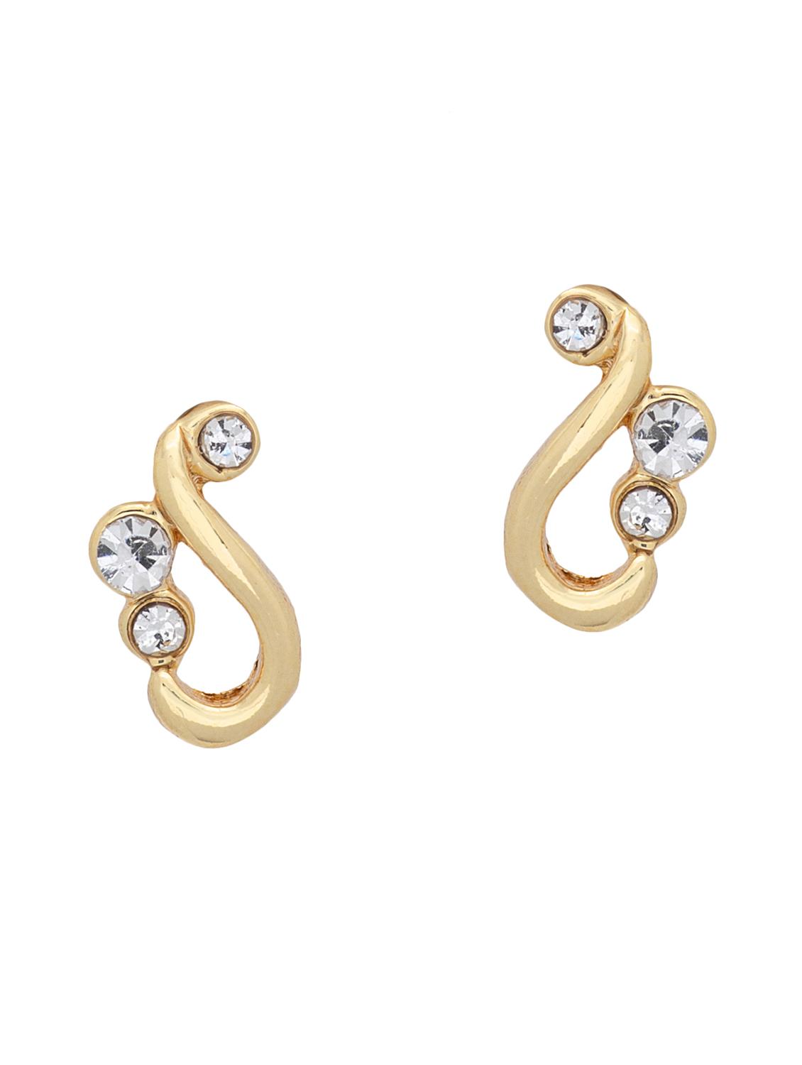 gold metal studs earring - 17542910 - Zoom Image - 2