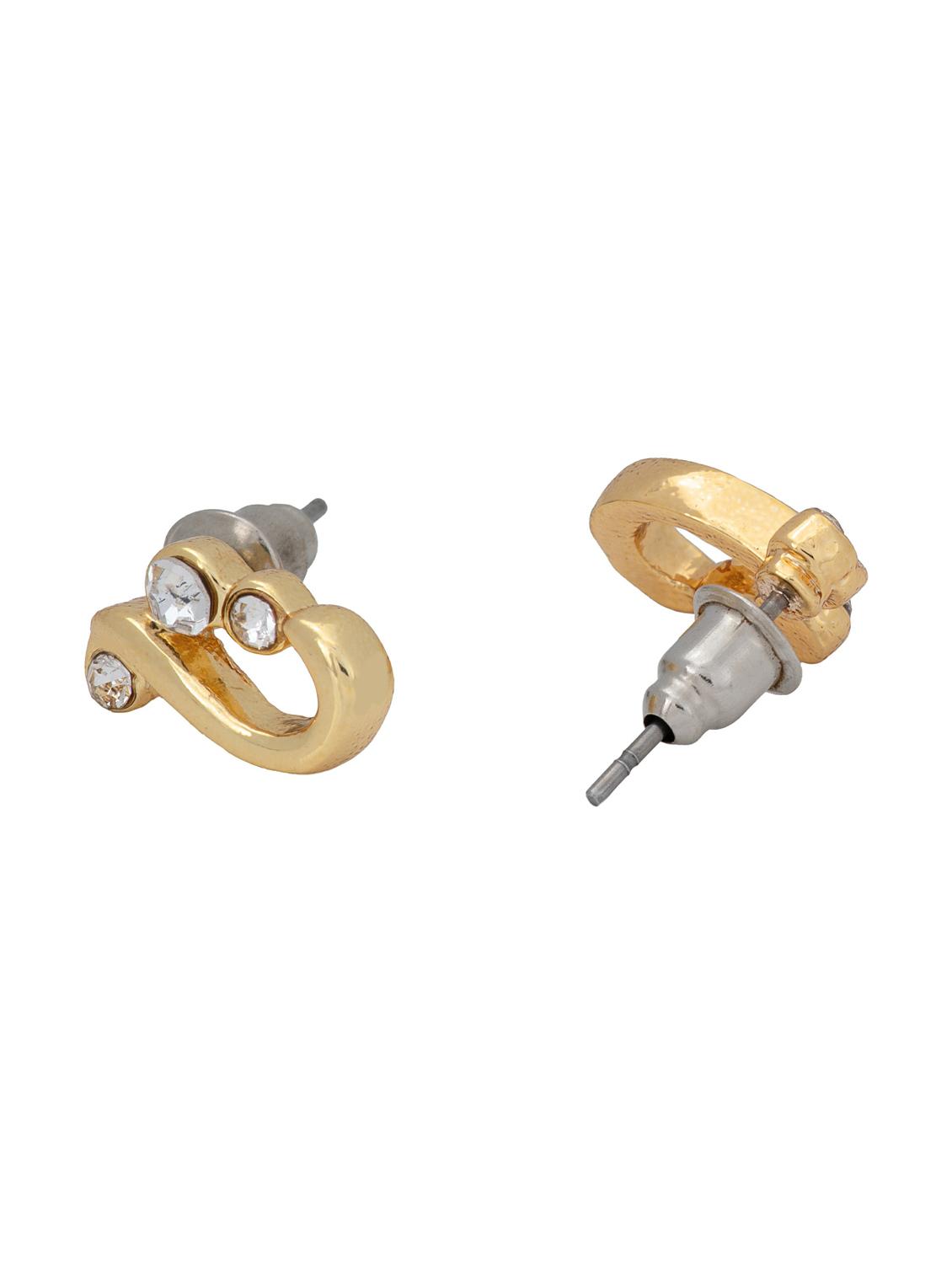 gold metal studs earring - 17542910 - Zoom Image - 3