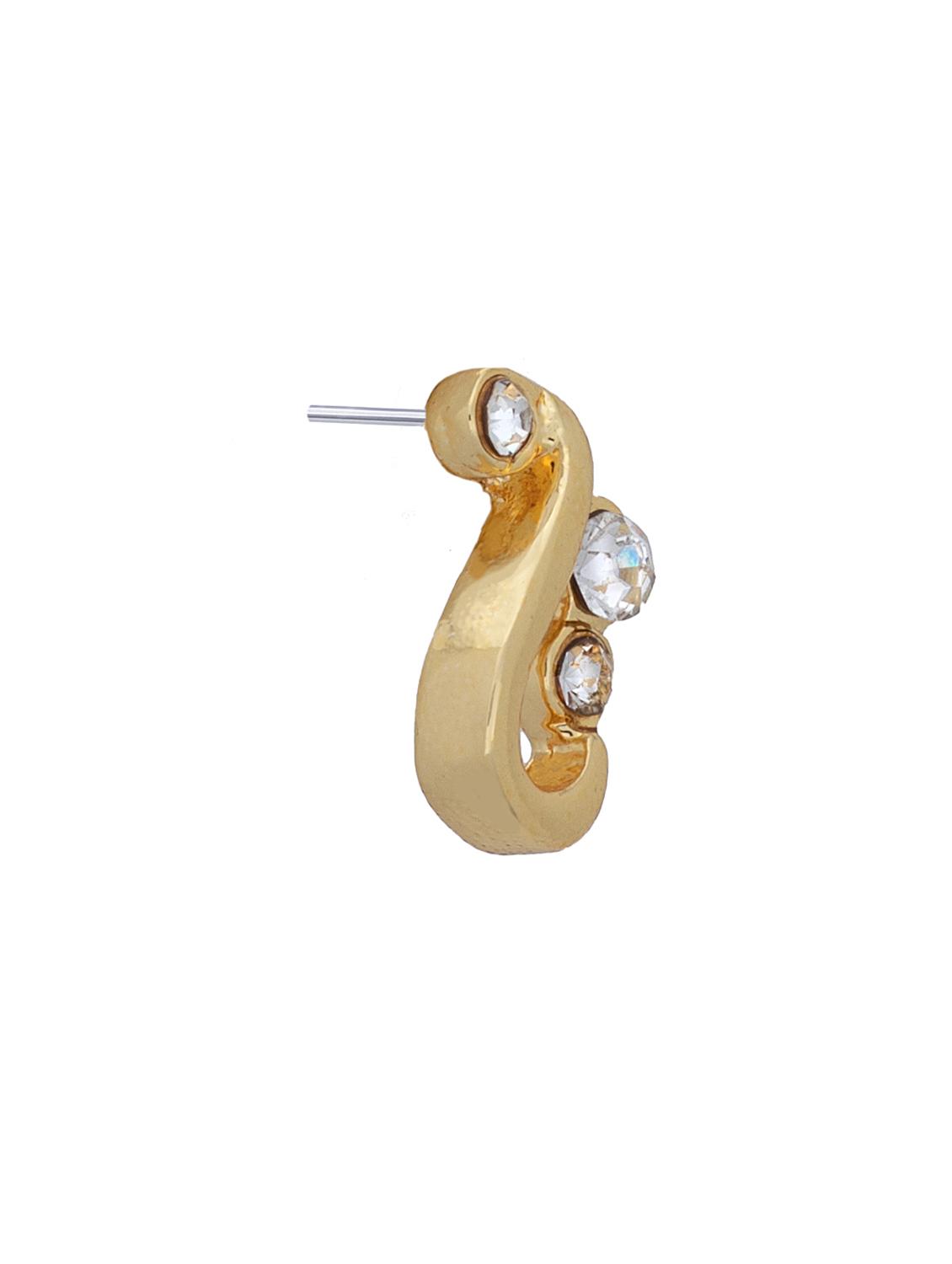 gold metal studs earring - 17542910 - Zoom Image - 4