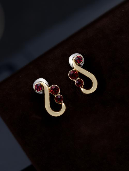 red metal studs earring - 17542911 - Standard Image - 1