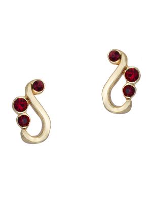 red metal studs earring - 17542911 - Standard Image - 2