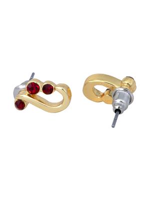 red metal studs earring - 17542911 - Standard Image - 3
