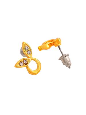 gold metal studs earring - 17542914 - Standard Image - 3