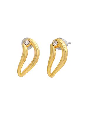 gold metal studs earring - 17542916 - Standard Image - 2