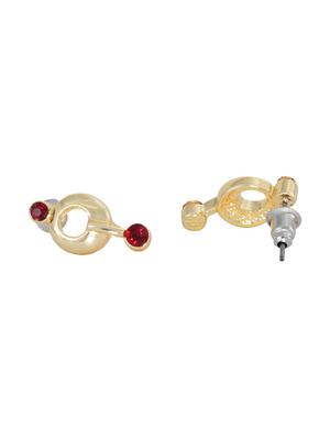 red metal studs earring - 17542917 - Standard Image - 2