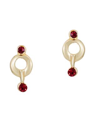red metal studs earring - 17542917 - Standard Image - 3