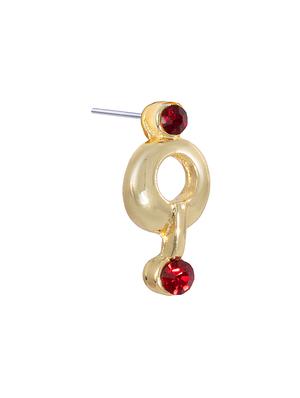 red metal studs earring - 17542917 - Standard Image - 4