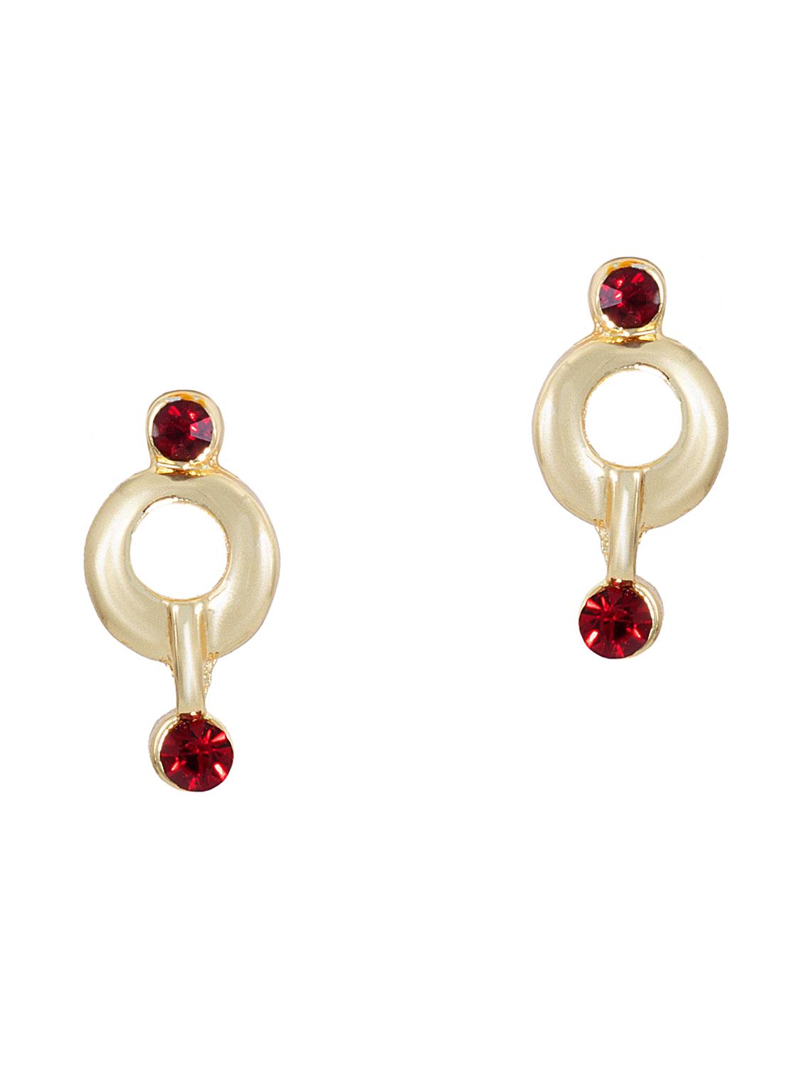 red metal studs earring - 17542917 - Zoom Image - 3