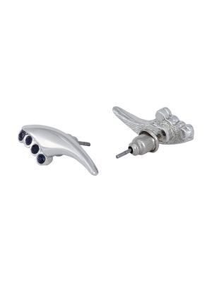 blue metal studs earring - 17542918 - Standard Image - 3