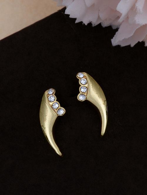 gold metal studs earring - 17542919 - Standard Image - 1