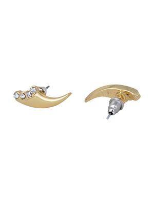 gold metal studs earring - 17542919 - Standard Image - 3