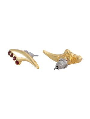 red metal studs earring - 17542920 - Standard Image - 3