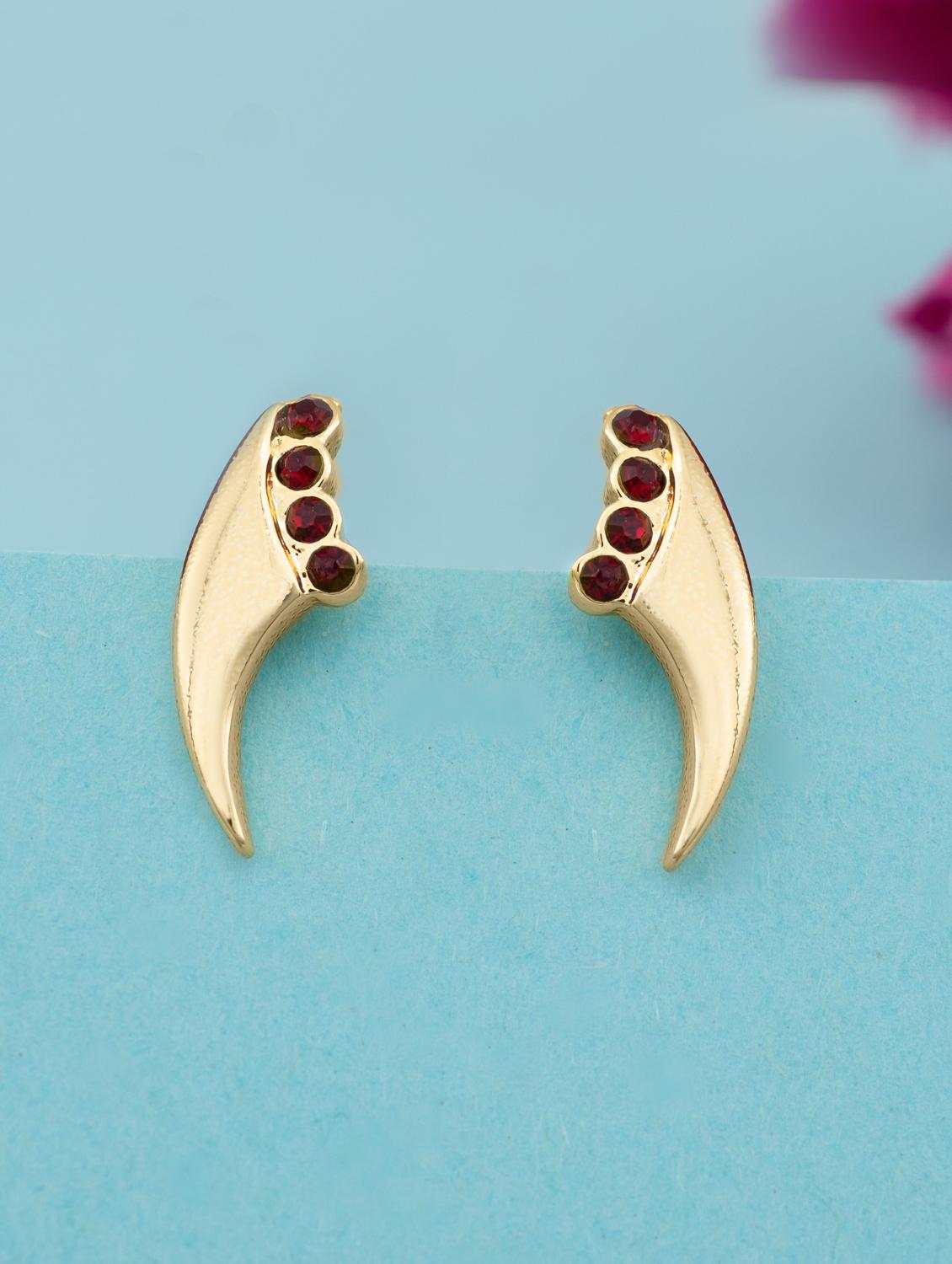 red metal studs earring - 17542920 - Zoom Image - 1