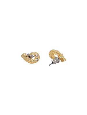 gold metal studs earring - 17542923 - Standard Image - 3