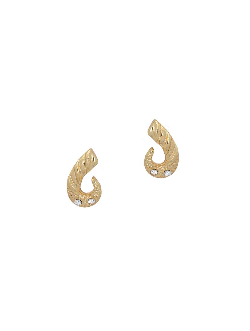 gold metal studs earring - 17542923 - Zoom Image - 2