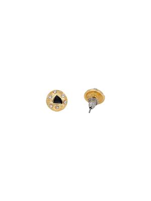 gold metal studs earring - 17542925 - Standard Image - 3