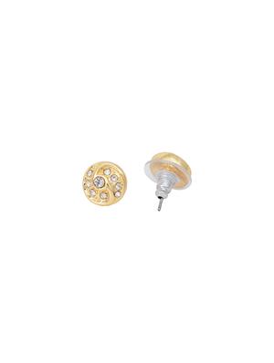 gold metal studs earring - 17542926 - Standard Image - 3