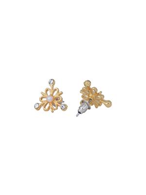 gold metal studs earring - 17542929 - Standard Image - 3