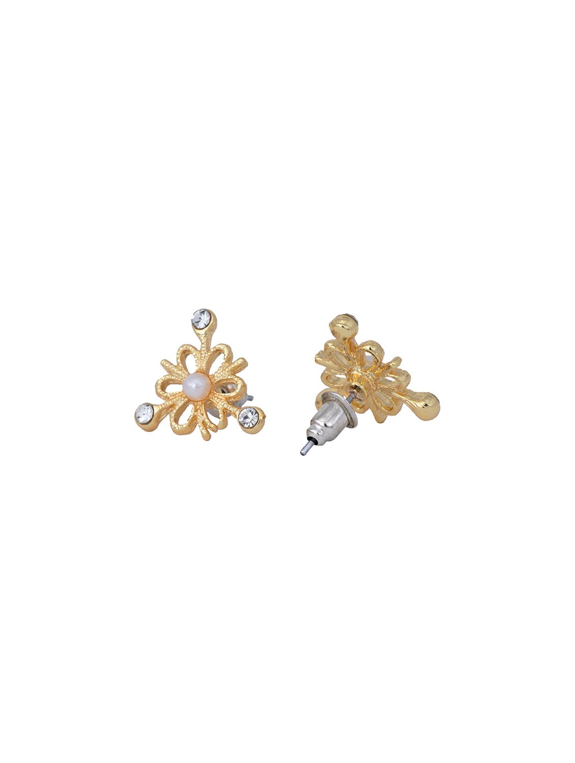 gold metal studs earring - 17542929 - Zoom Image - 3