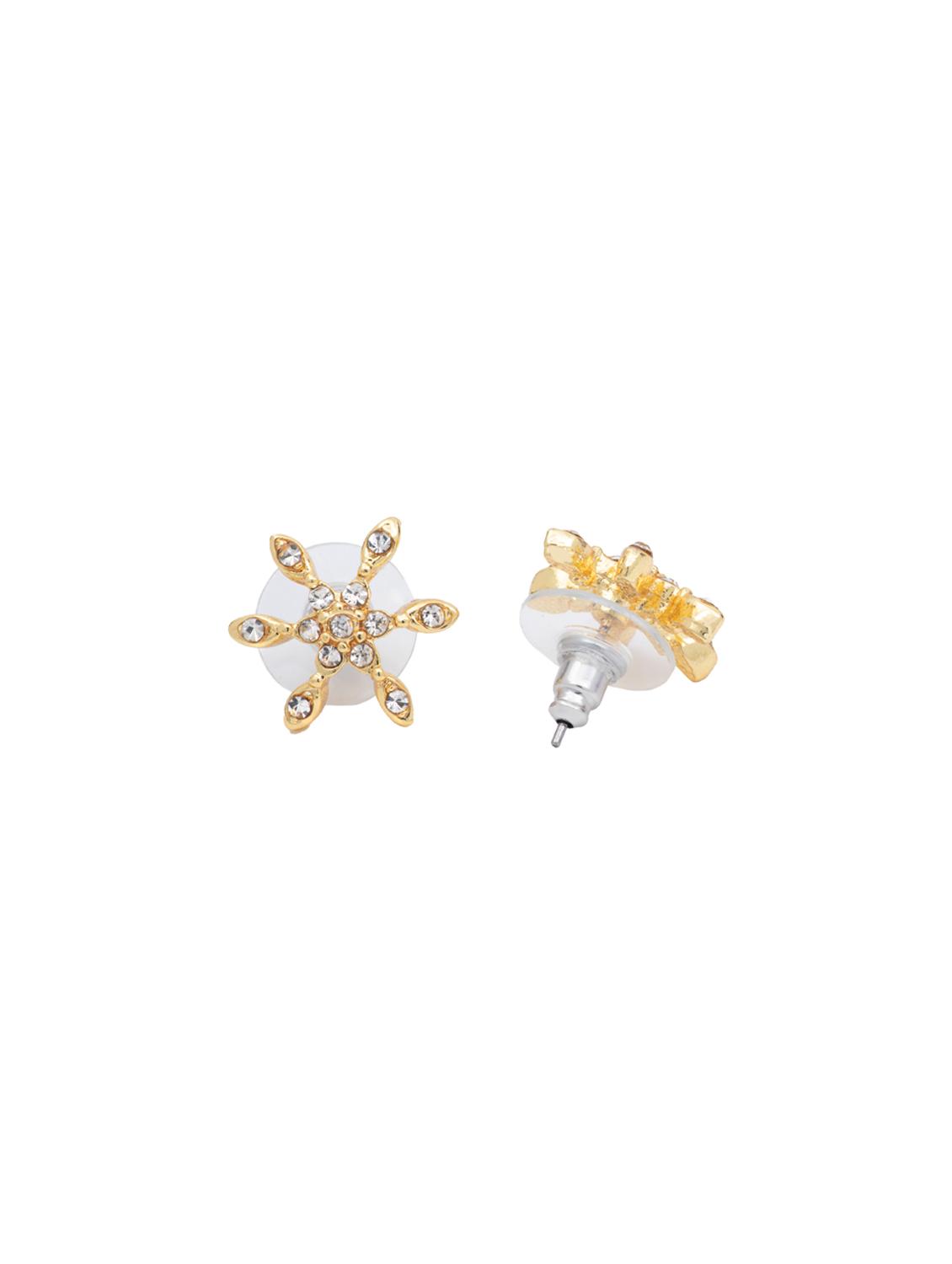 gold metal studs earring - 17542930 - Zoom Image - 3