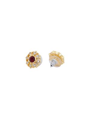 red metal studs earring - 17542934 - Standard Image - 3