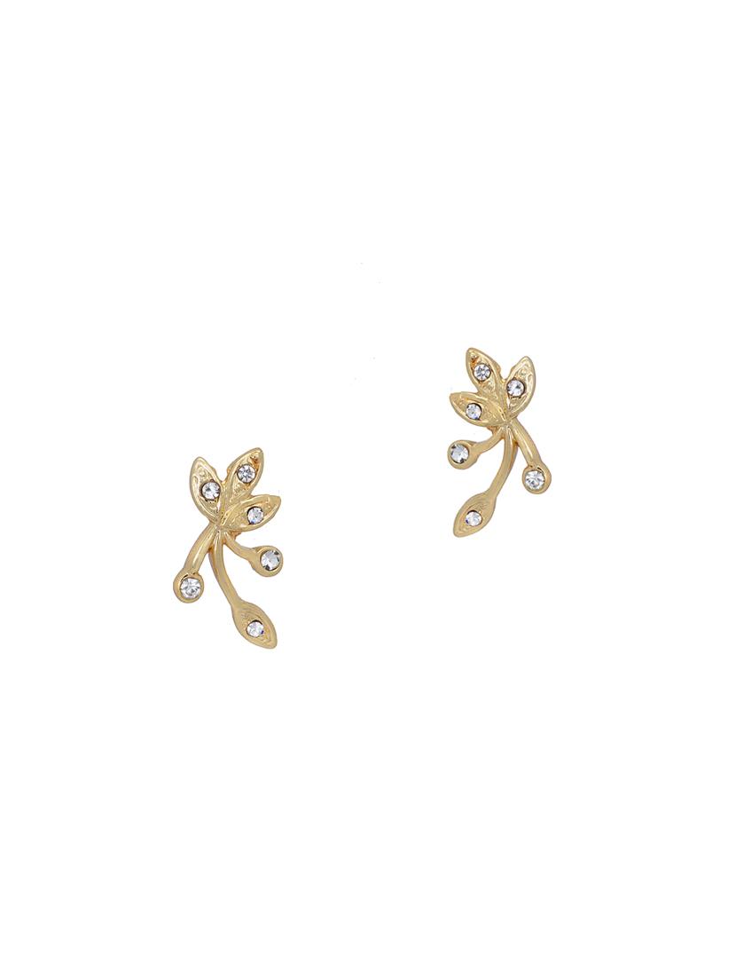 gold metal studs earring - 17542935 - Zoom Image - 2
