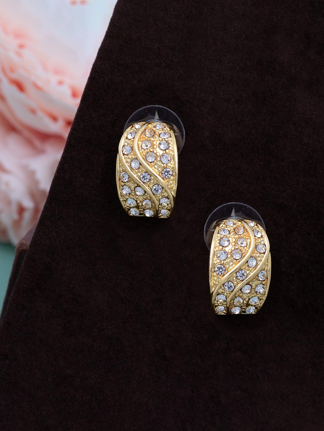 gold metal studs earring - 17542937 - Zoom Image - 1