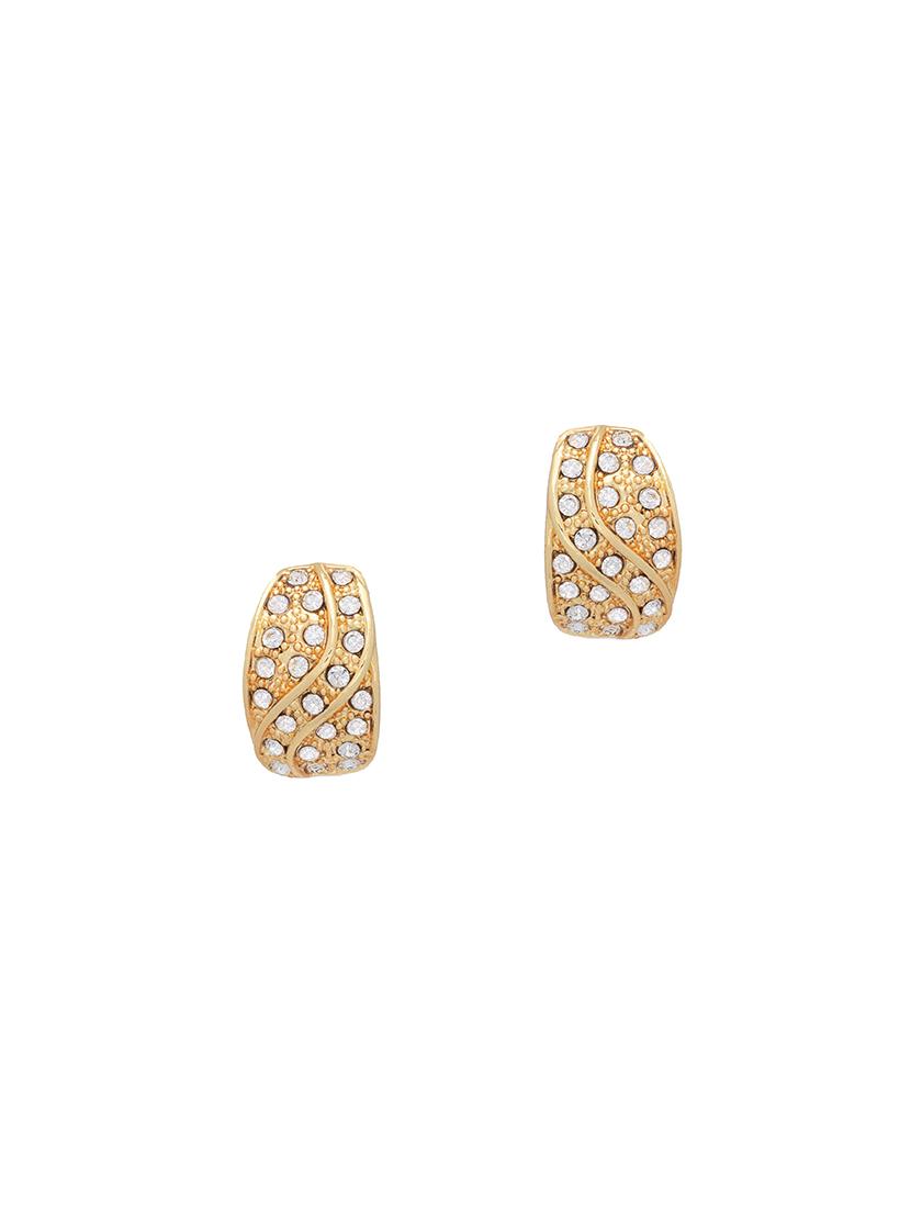 gold metal studs earring - 17542937 - Zoom Image - 2
