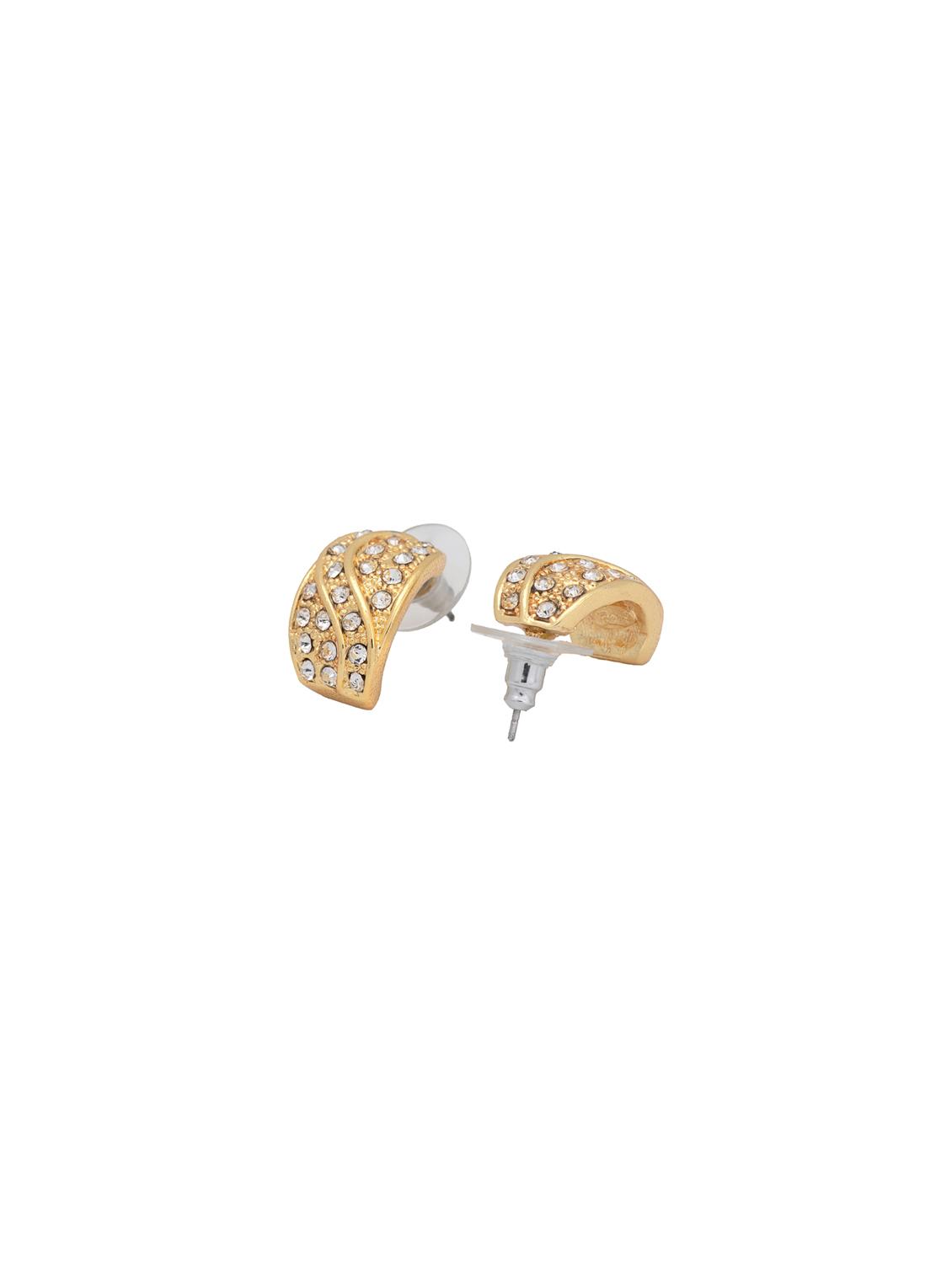gold metal studs earring - 17542937 - Zoom Image - 3