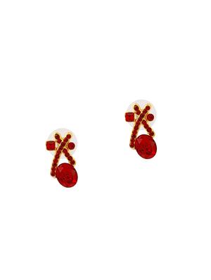 red metal studs earring - 17542938 - Standard Image - 2