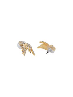 gold metal studs earring - 17542939 - Standard Image - 3