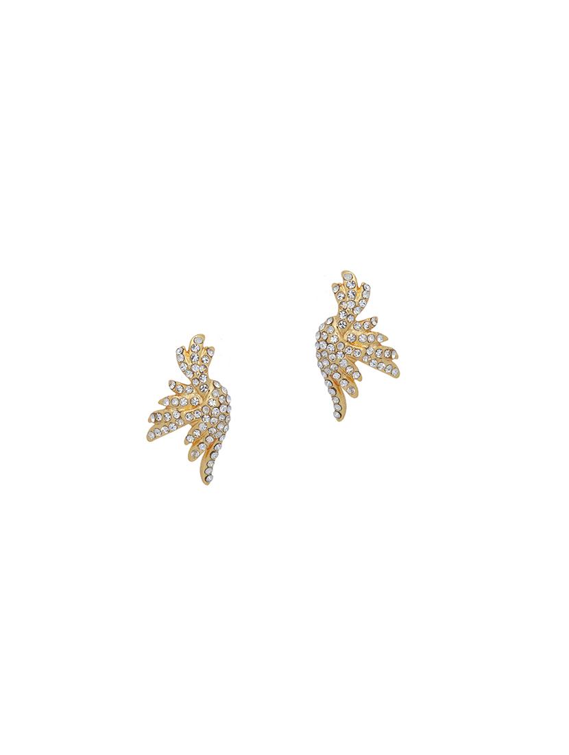gold metal studs earring - 17542939 - Zoom Image - 2