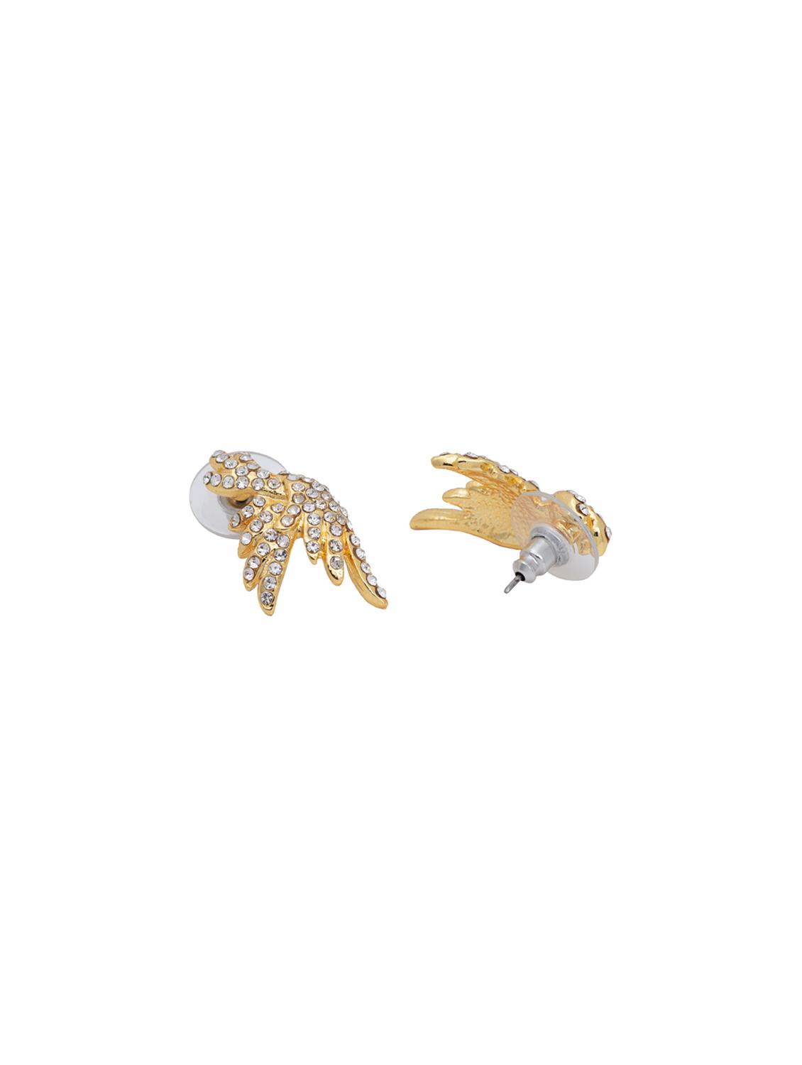 gold metal studs earring - 17542939 - Zoom Image - 3