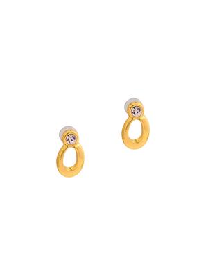 gold metal studs earring - 17542940 - Standard Image - 2